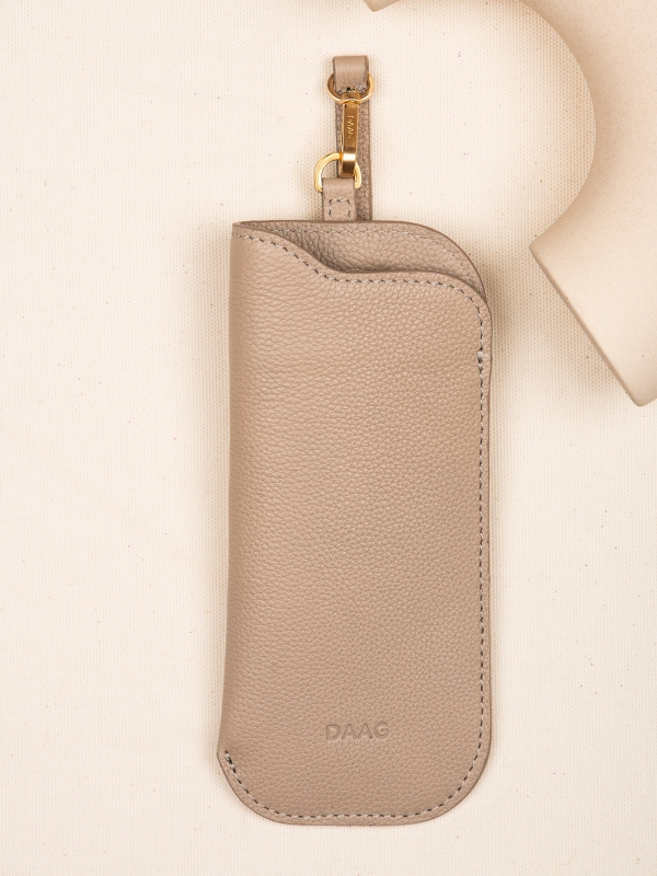 KAIA jasny beż groszek etui na okulary skórzane damski futerał pokrowiec.jpg