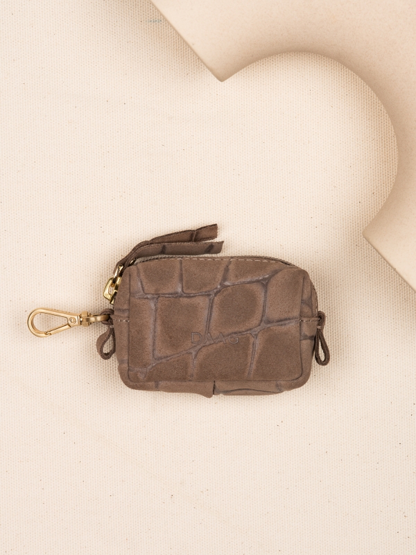 CHARMS lily mini saszetka zamsz jasny taupe croco skórzana zero waste.jpg