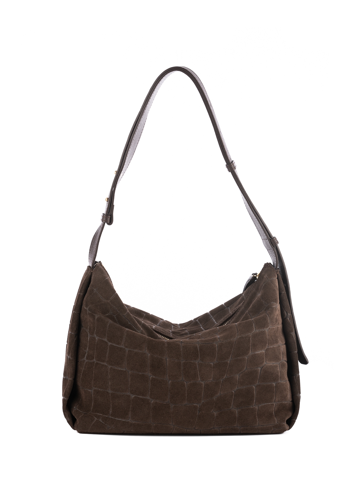 FLORENCE zamsz czekoladowy croco skórzana torebka damska listonoszka torba na ramię.jpg