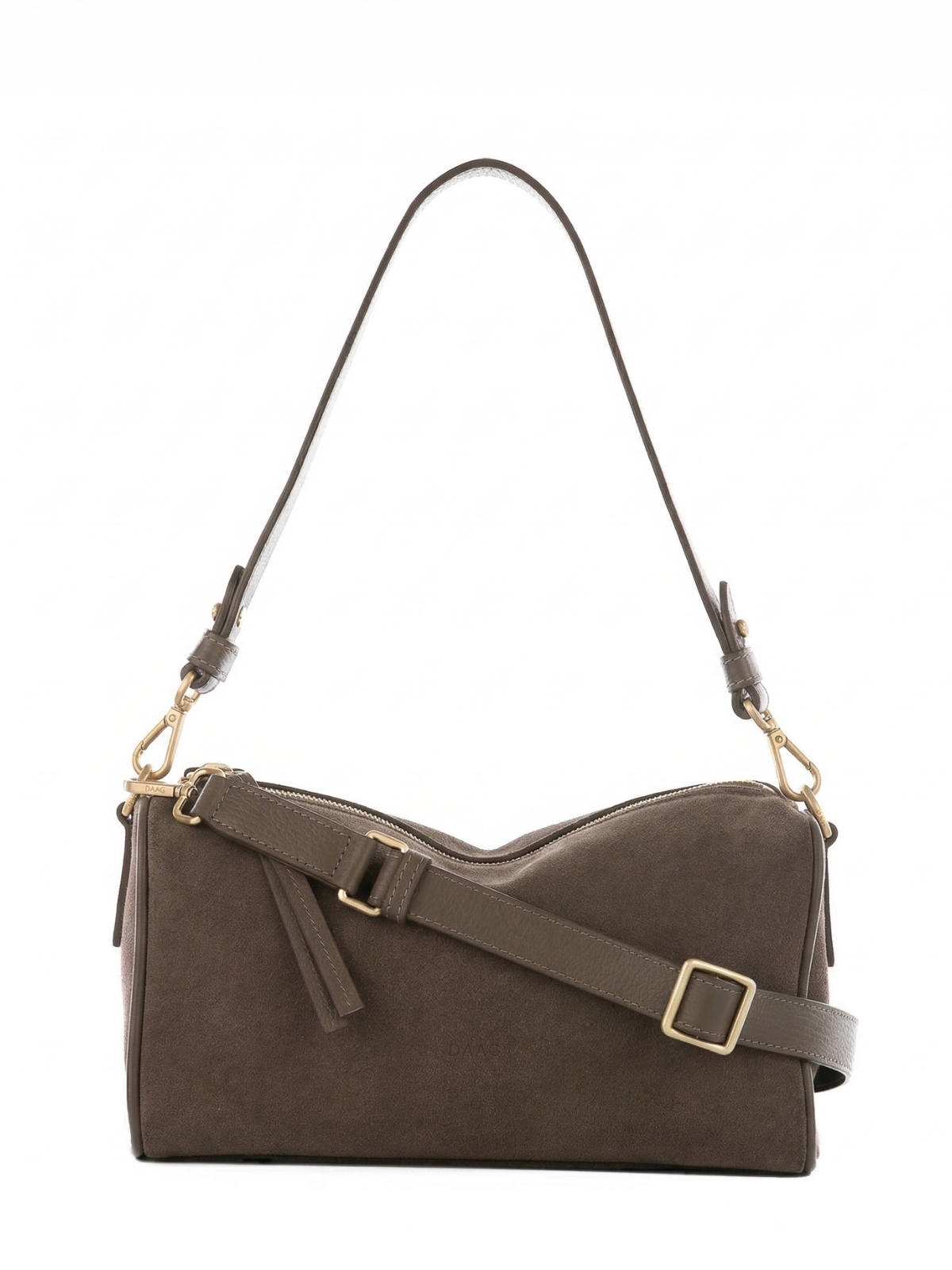 CINDY zamsz ciemny taupe skórzana torebka damska listonoszka.jpg