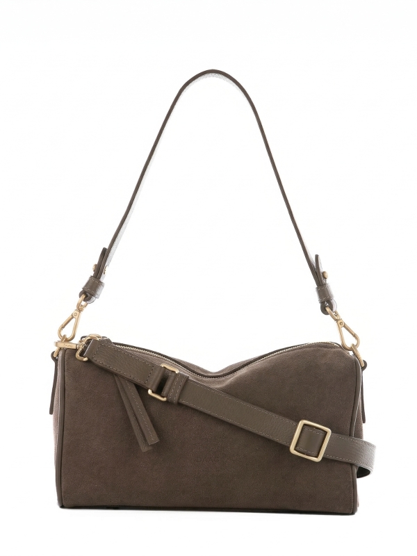 CINDY zamsz ciemny taupe skórzana torebka damska listonoszka.jpg