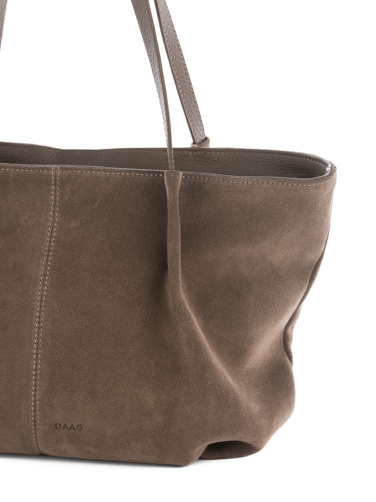 JULIE zamsz ciemny taupe skórzana torebka damska torba na ramię.jpg