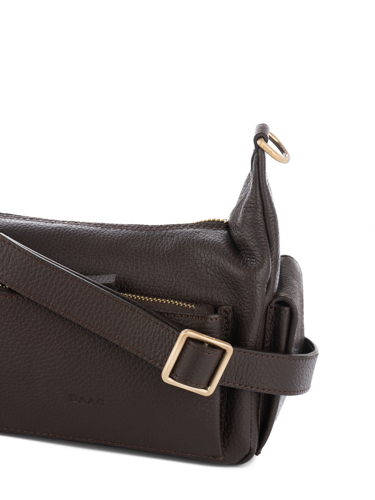 SELINA czekoladowy groszek skórzana torebka damska listonoszka torba na ramię.jpg