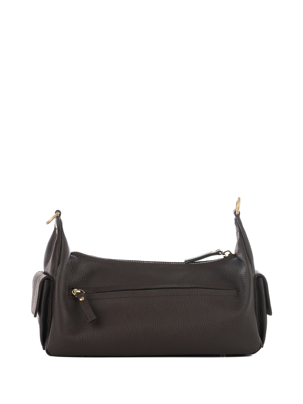 SELINA czekoladowy groszek skórzana torebka damska listonoszka torba na ramię.jpg