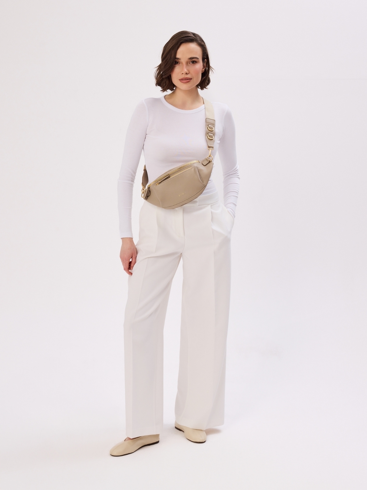 LARISSA zimny beż skórzana duża damska nerka saszetka torebka.jpg