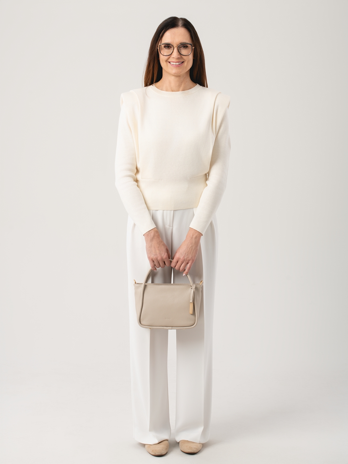 MINI GULIETTA nude groszek skórzana torebka damska listonoszka torba na ramię.jpg