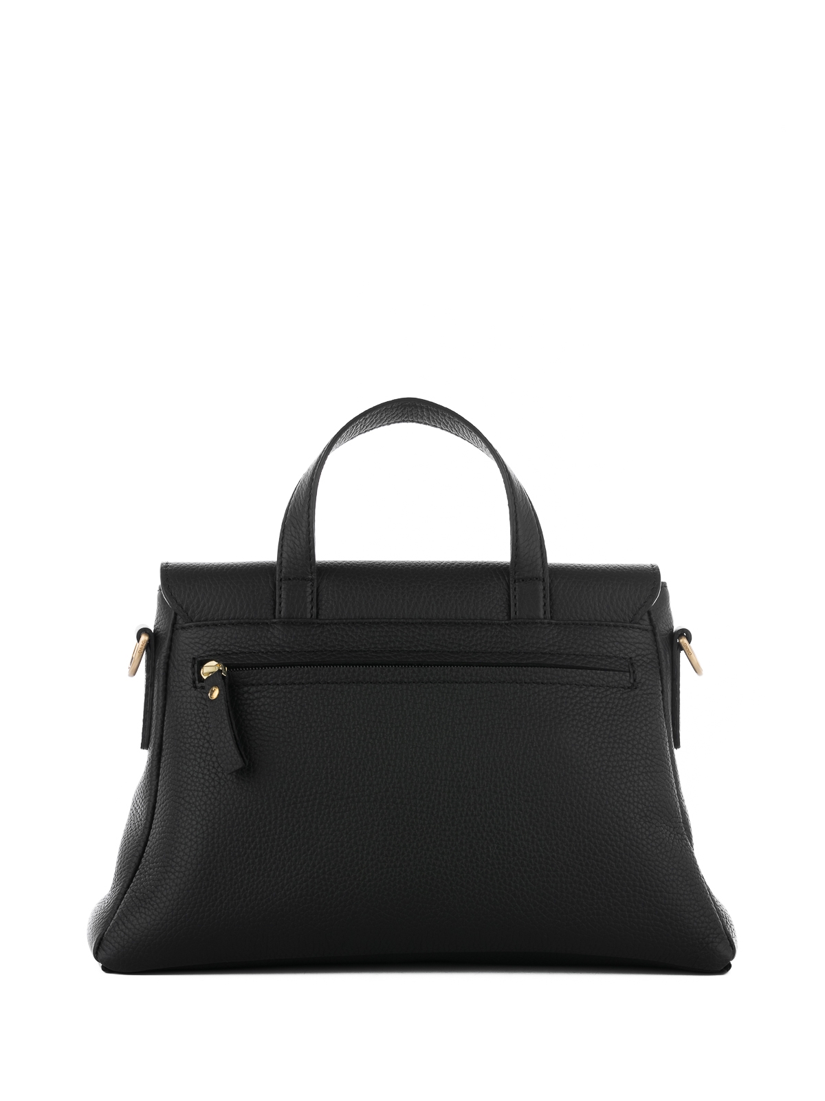 CAROLYN czarna groszek skórzana torebka damska kuferek do ręki.jpg