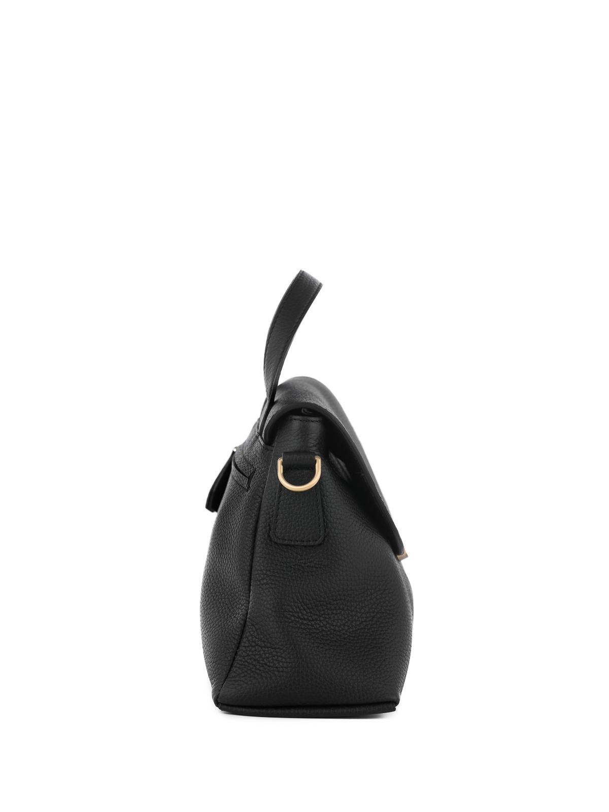 CAROLYN czarna groszek skórzana torebka damska kuferek do ręki.jpg