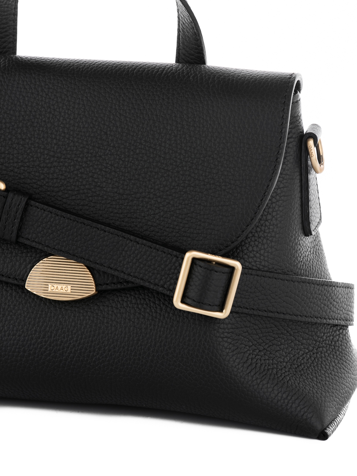 CAROLYN czarna groszek skórzana torebka damska kuferek do ręki.jpg