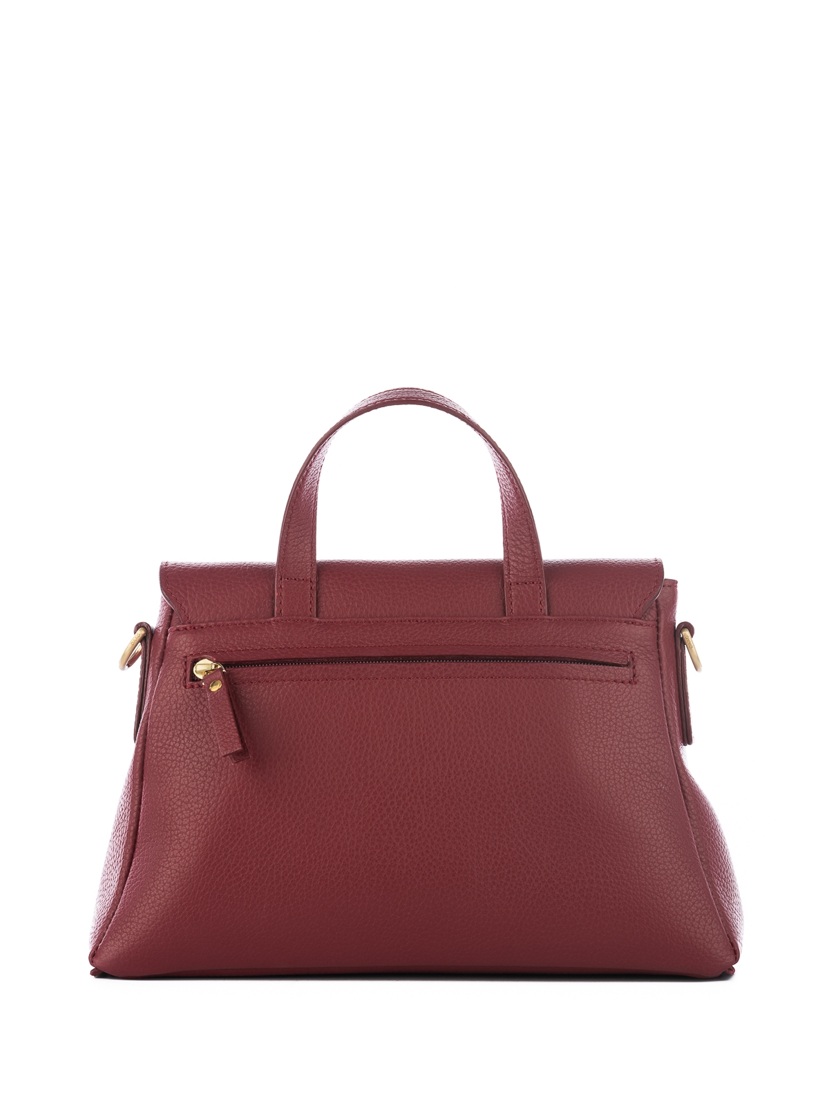 CAROLYN bordowa groszek skórzana torebka damska kuferek do ręki.jpg