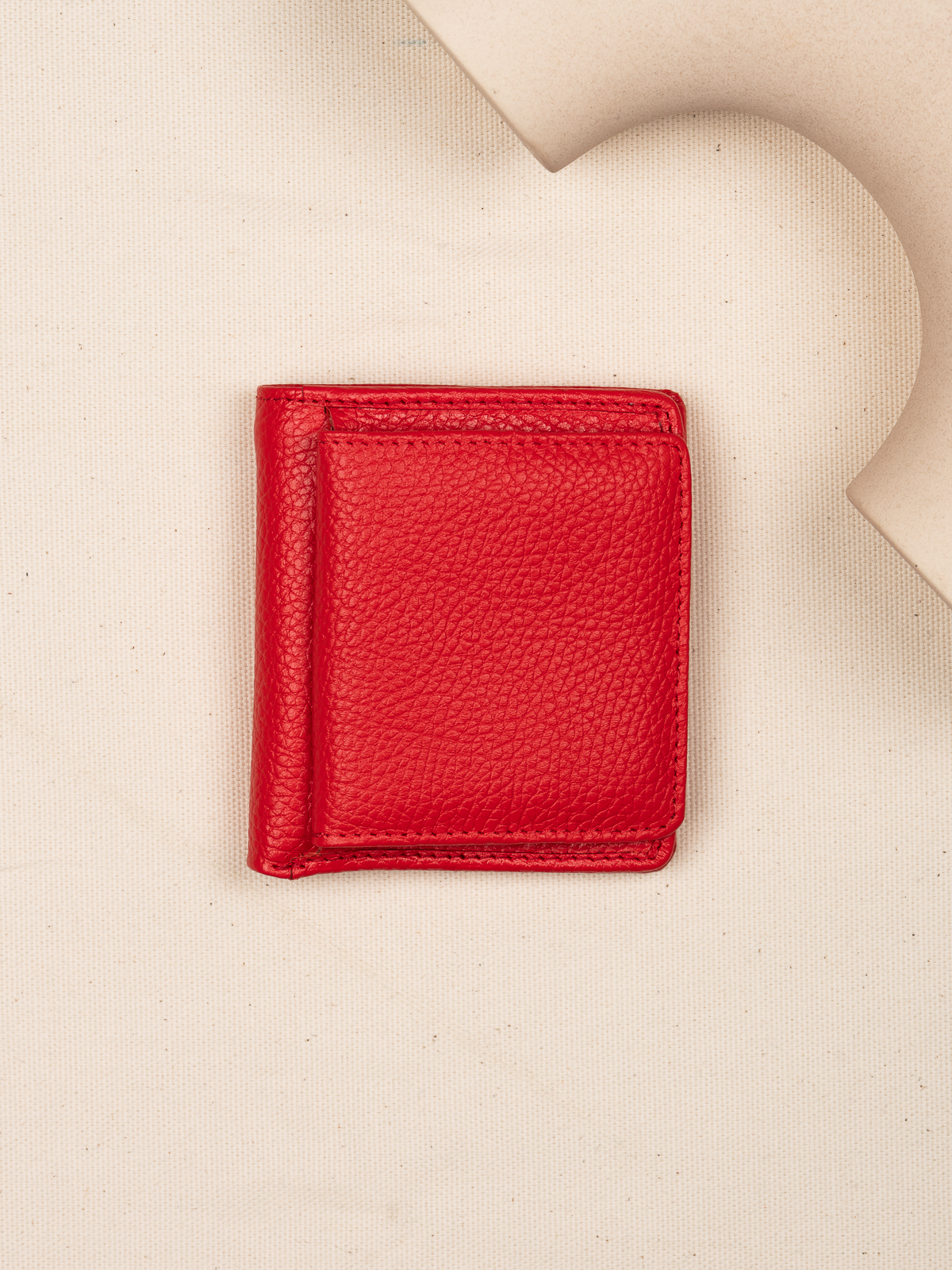 MARY czerwony groszek skórzany portfel damski.jpg