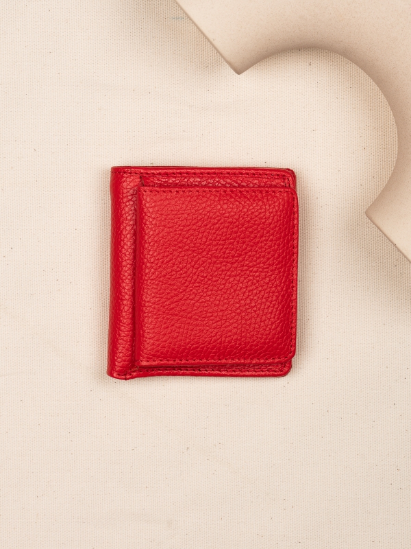 MARY czerwony groszek skórzany portfel damski.jpg