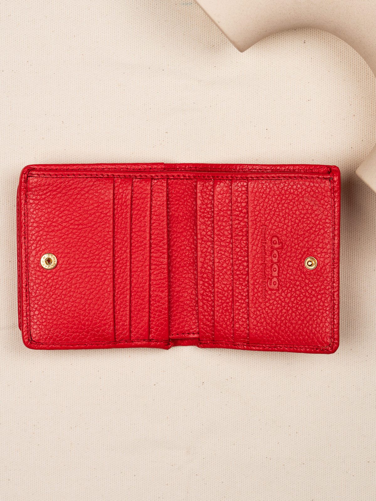 MARY czerwony groszek skórzany portfel damski.jpg