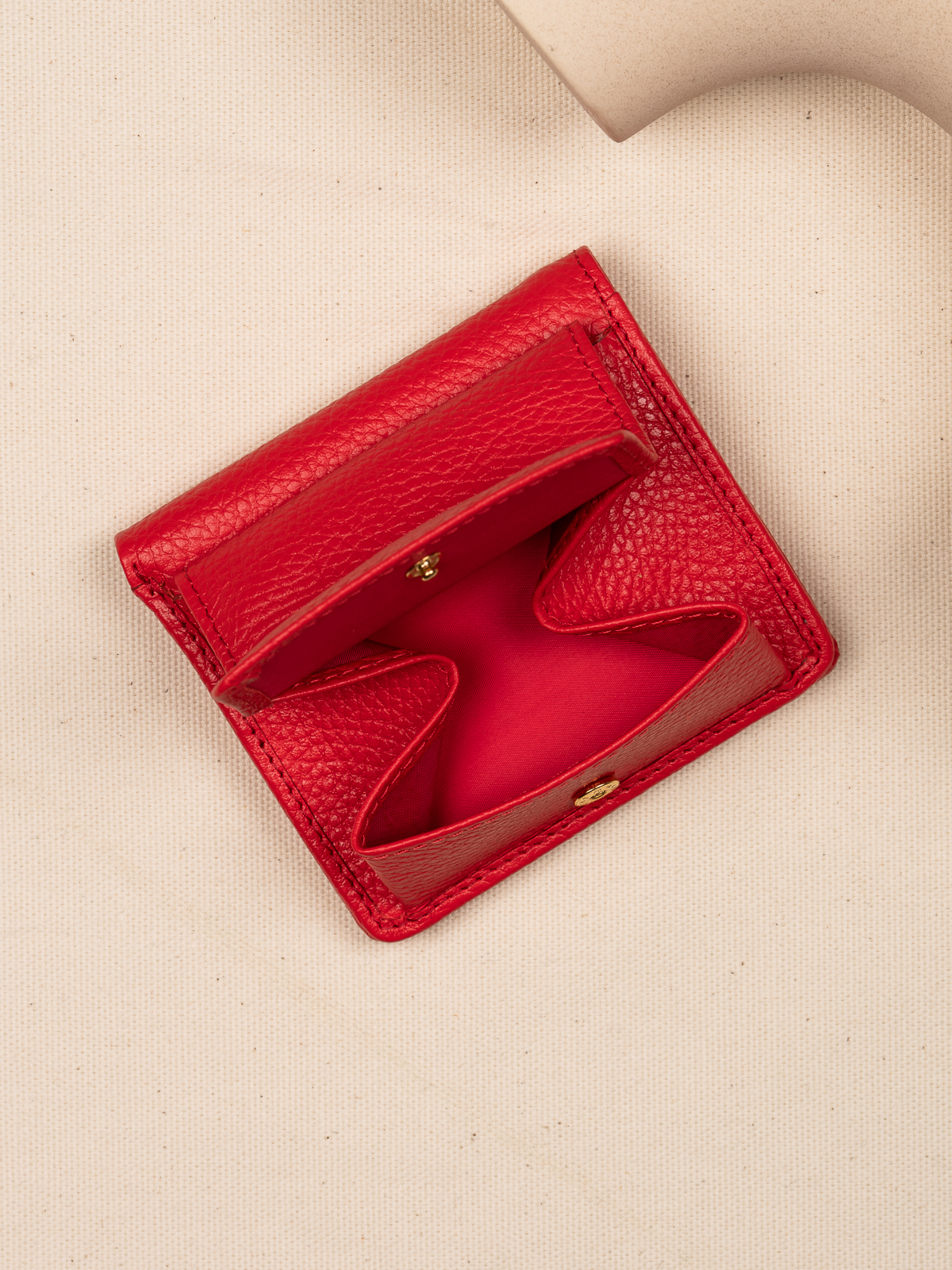 MARY czerwony groszek skórzany portfel damski.jpg