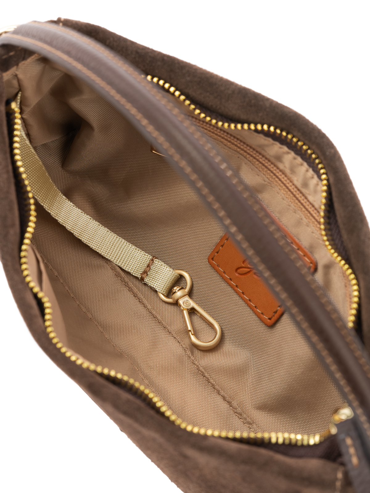 ECLAT zamsz czekoladowy skórzana torebka damska kopertówka lgs.jpg