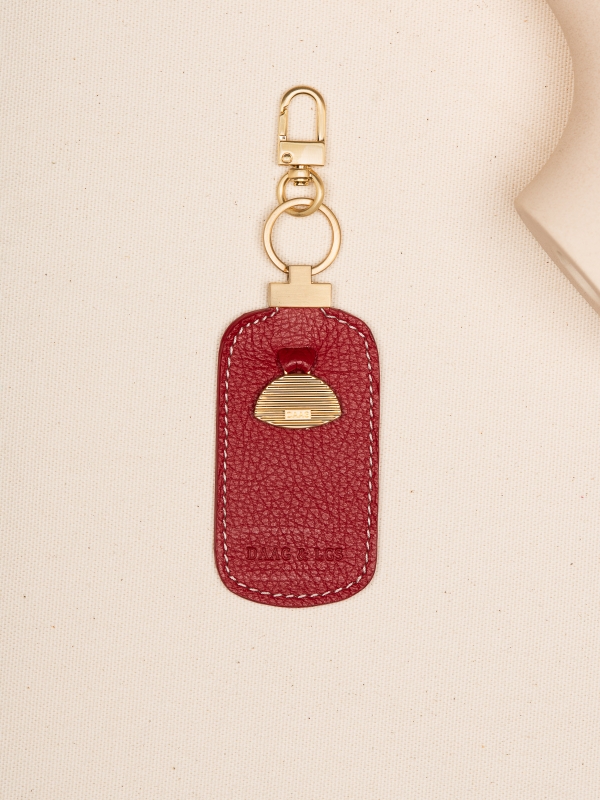 CHARMS zawieszka czerwony groszek breloczek skórzany lgs.jpg