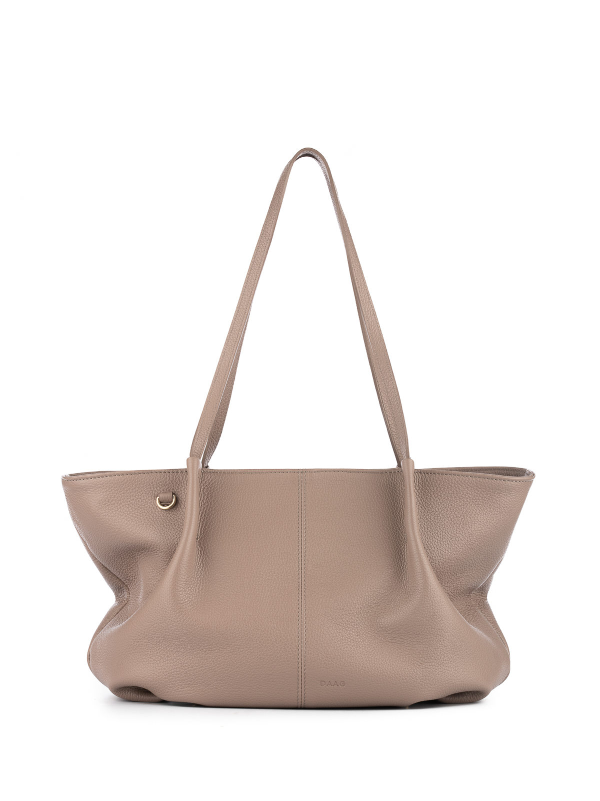 JULIE pudrowy róż groszek skórzana torebka damska torba na ramię.jpg