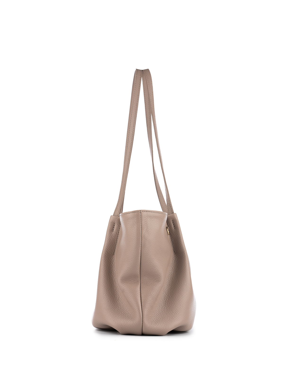 JULIE pudrowy róż groszek skórzana torebka damska torba na ramię.jpg