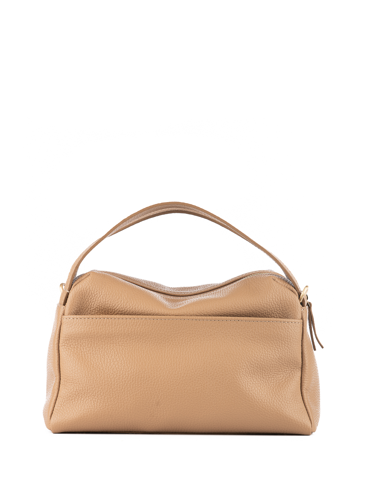 BONNIE beżowy groszek duża skórzana torebka kuferek.jpg