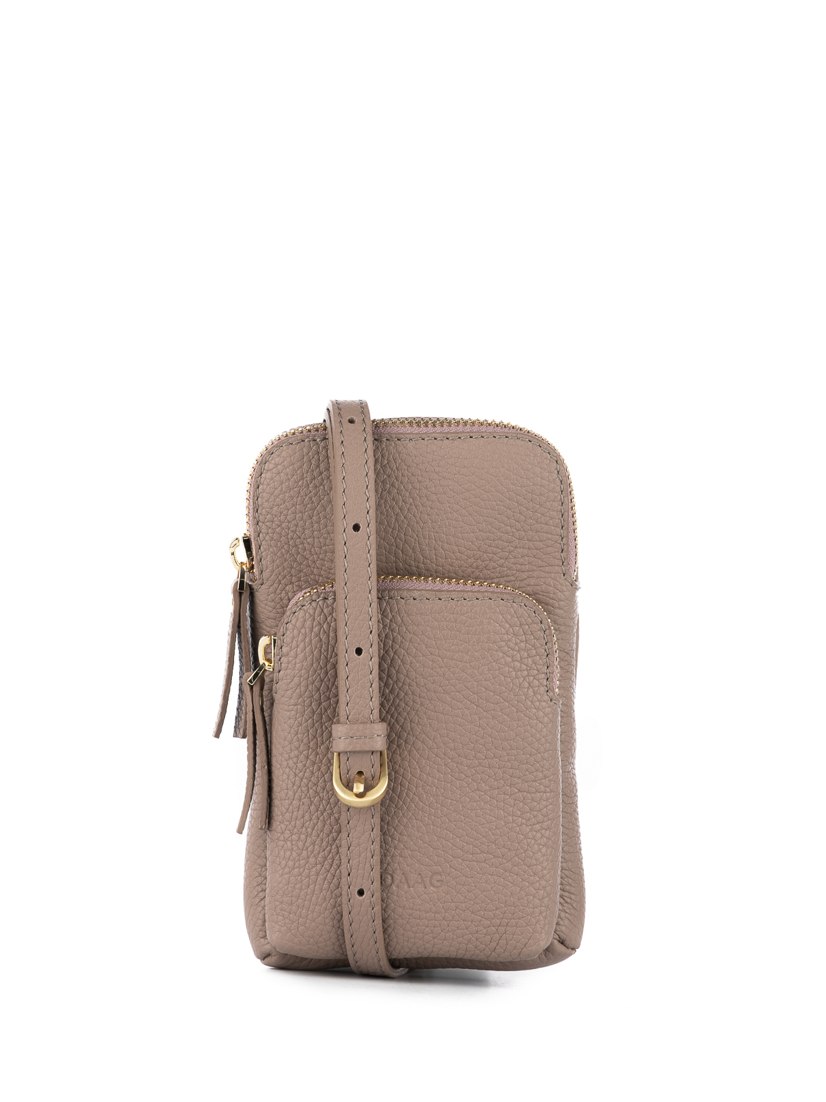 MILLIE pudrowy róż skórzana torebka na telefon torebeczka na telefon.jpg