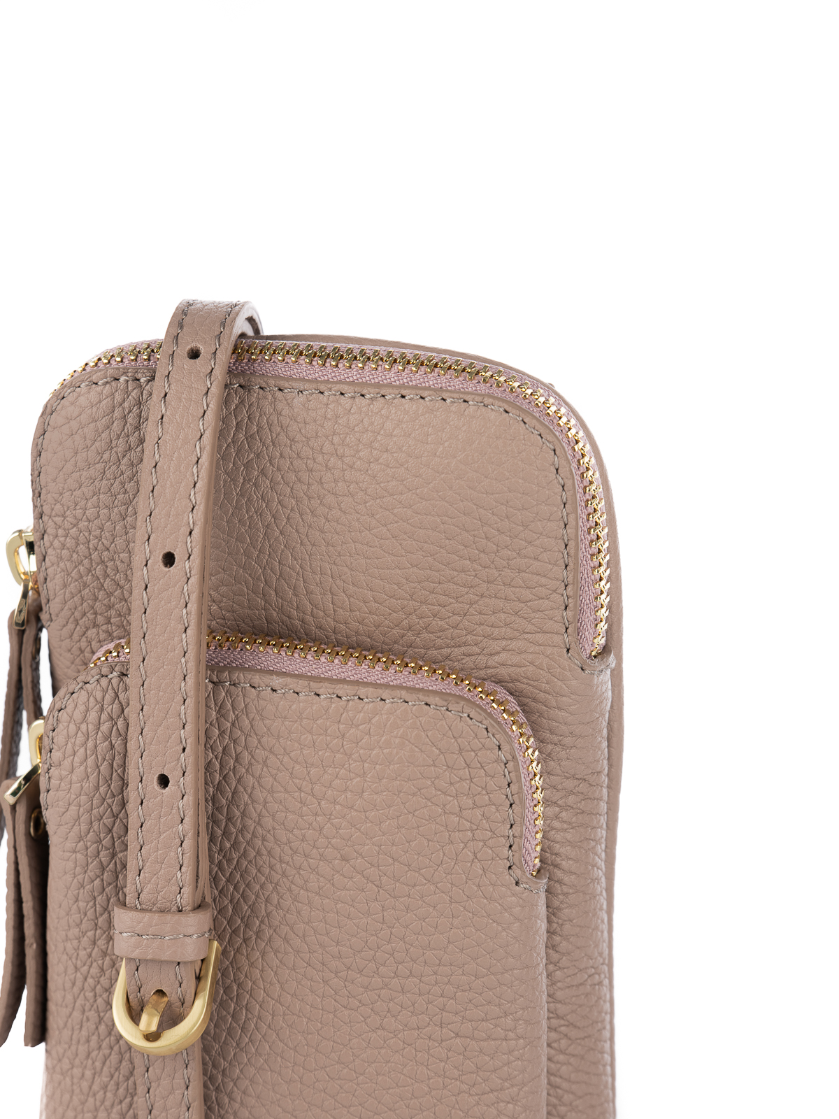 MILLIE pudrowy róż skórzana torebka na telefon torebeczka na telefon.jpg