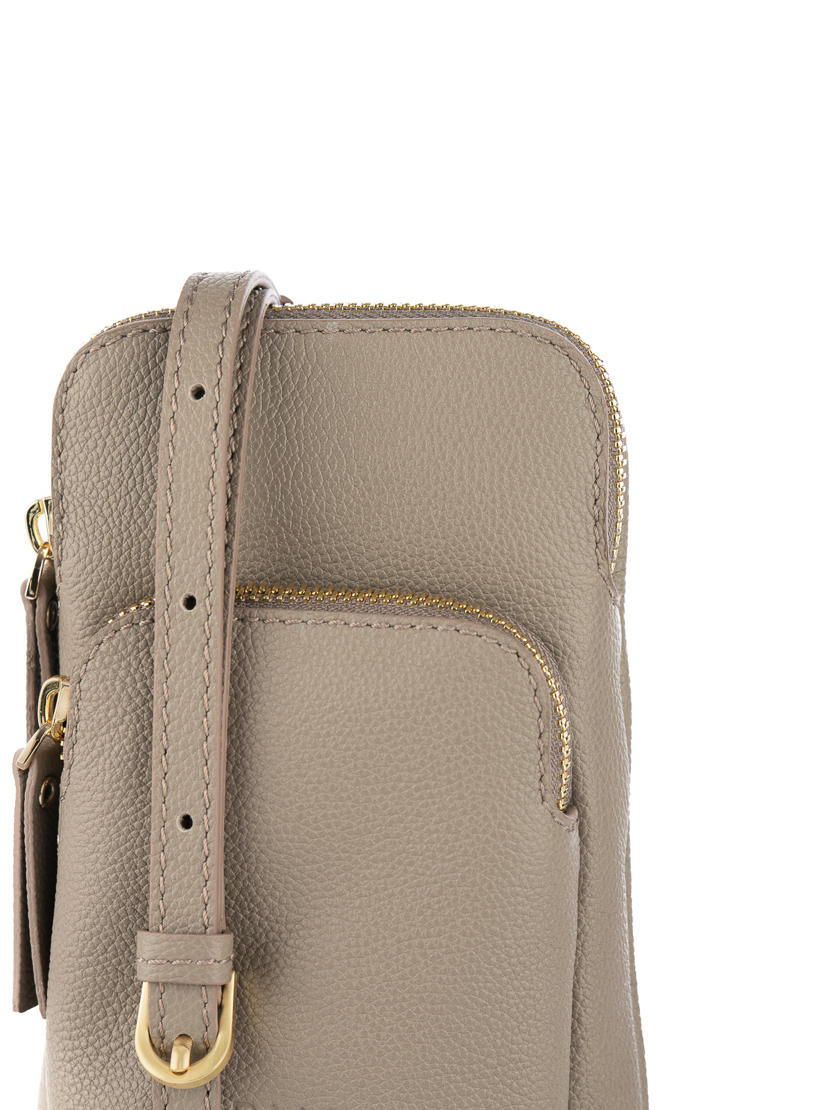 MILLIE taupe skórzana torebka na telefon torebeczka na telefon.jpg
