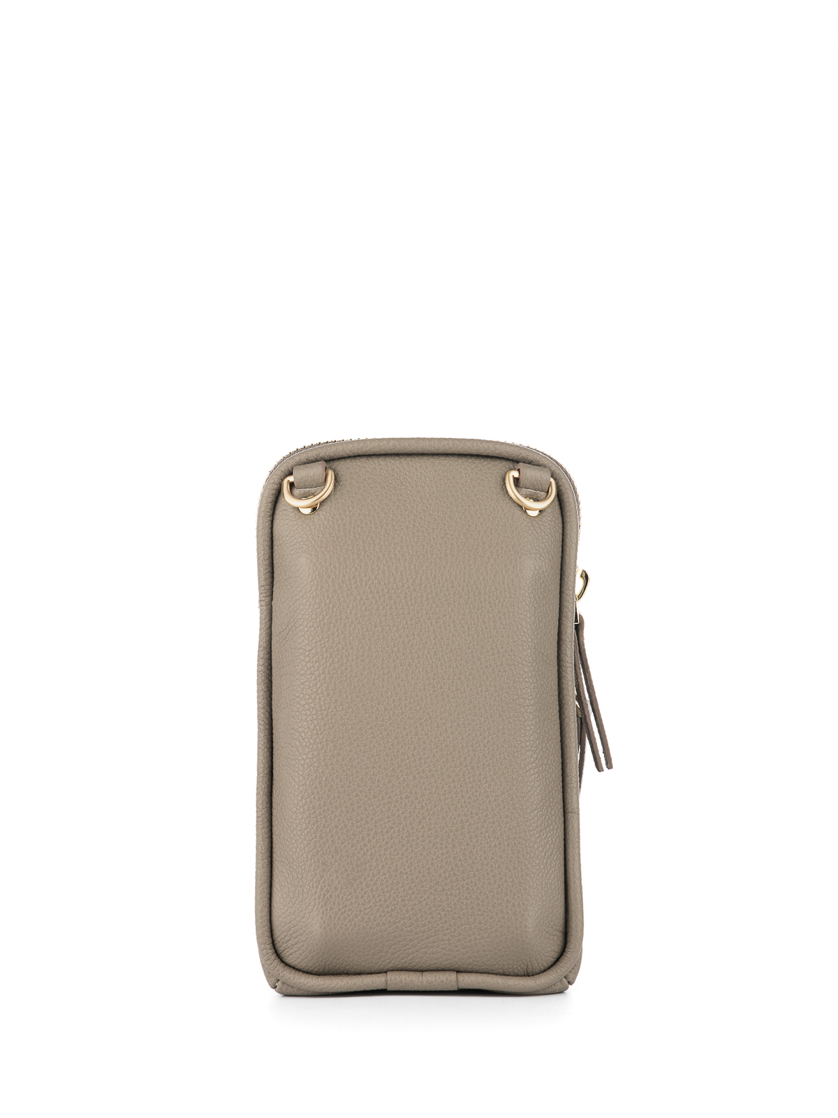 MILLIE taupe skórzana torebka na telefon torebeczka na telefon.jpg