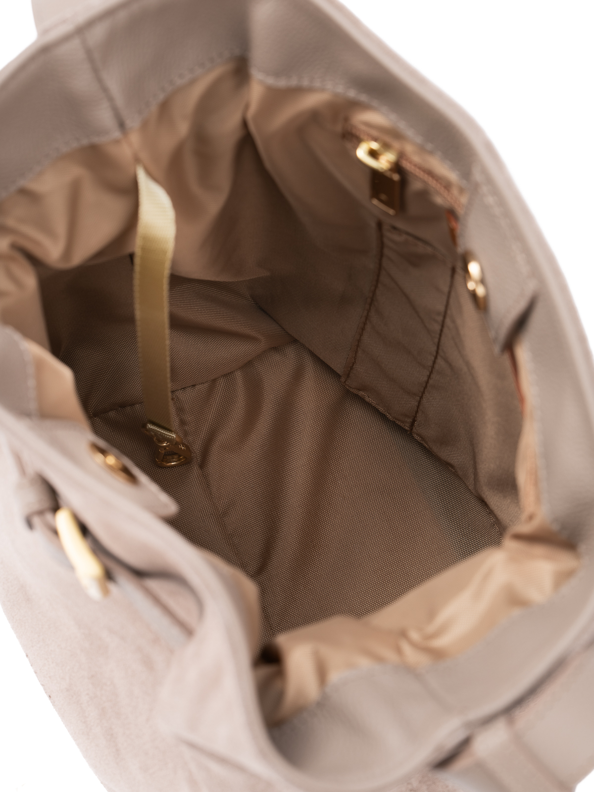 ISOLDE zamsz jasny taupe skórzana torebka damska worek na ramię.jpg