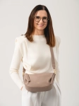 PENELOPE pudrowy róż skórzana torebka damska listonoszka torba na ramię