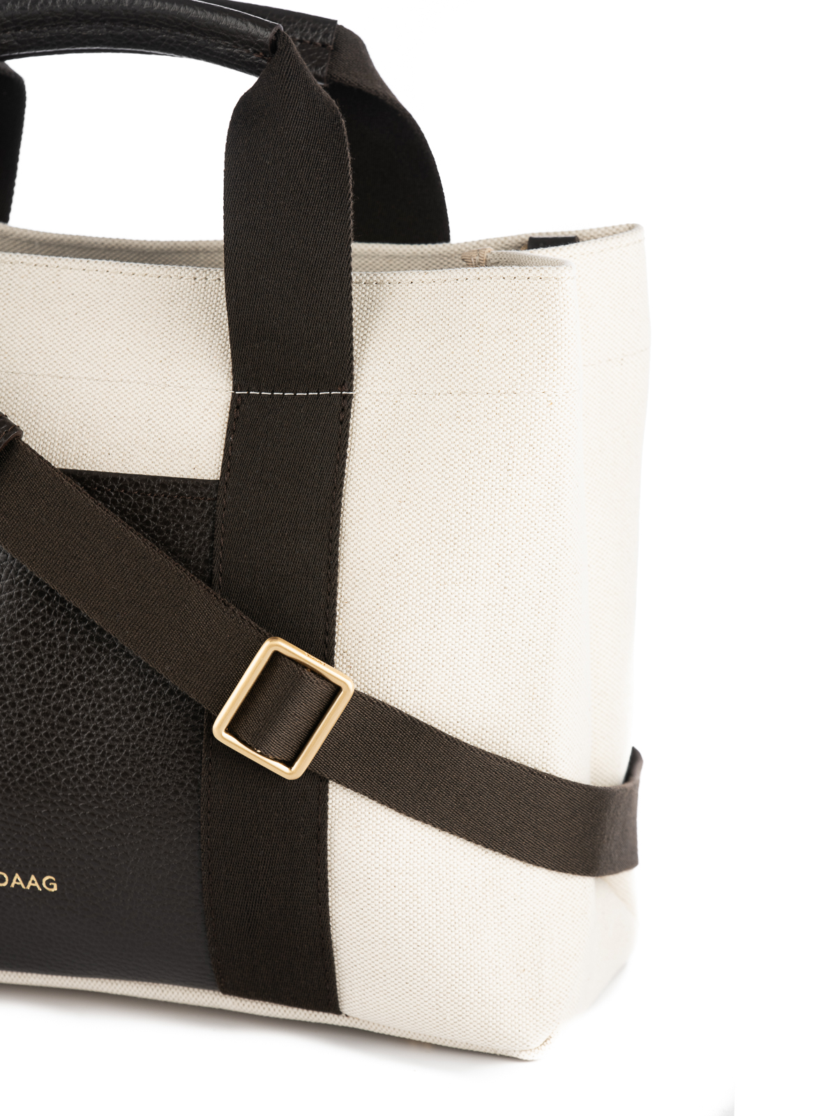 OIA ciemny brąz beżowa tkanina tote bag damska shopperka.jpg