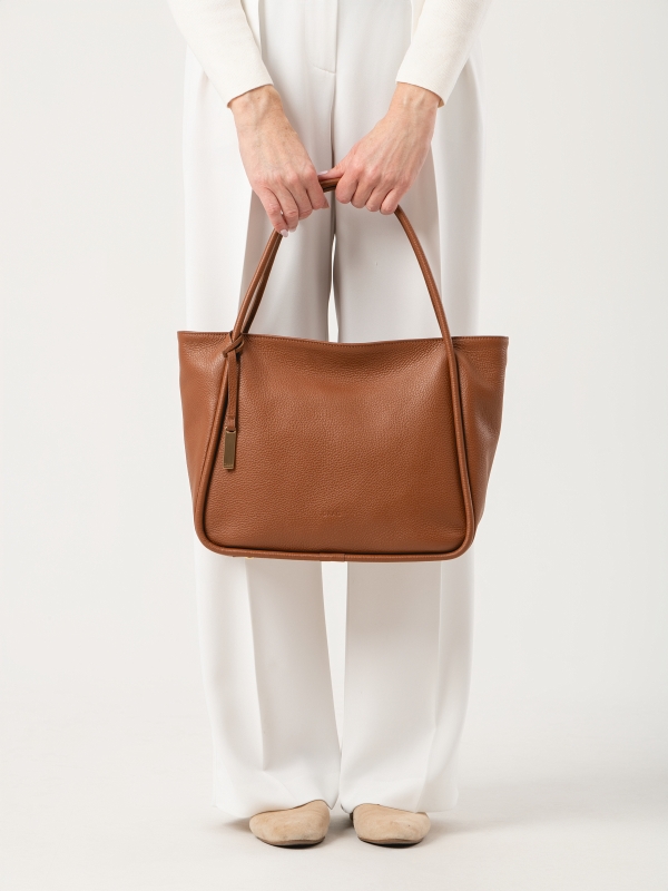 GULIETTA koniak skórzana torba shopper damska shopperka.jpg