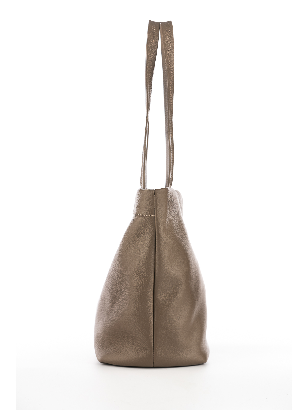 EMILIA taupe skórzana torba shopper damska shopperka.jpg